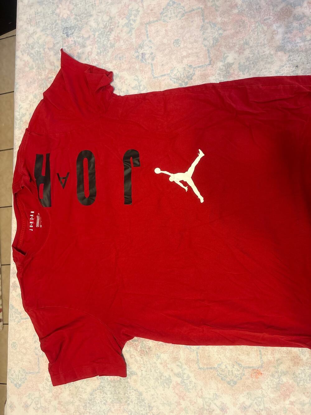 Jordan Jumpman Graphic Tee T-Shirt Men XL Red Black